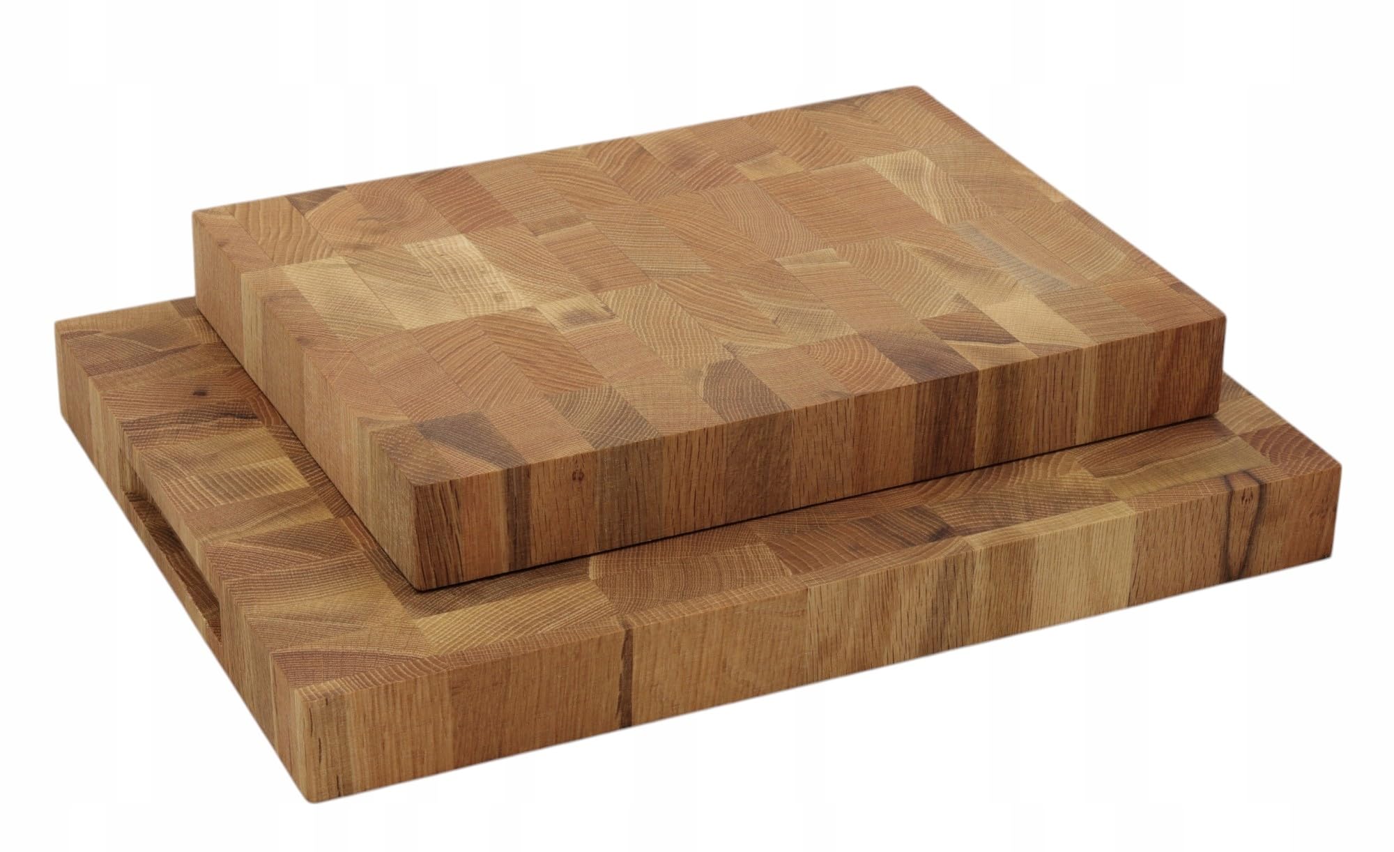 ZESTAW DESKI do krojenia END GRAIN SZTORCOWE DĘBOWE olejowane 2szt solidne BLOK