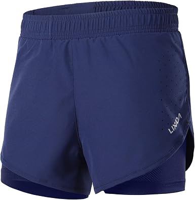 Lixada Women Running Shorts 2-in-1 