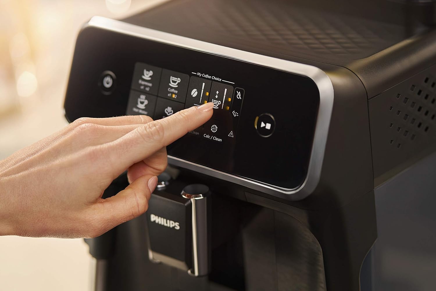 Philips 2200 Series Fully Automatic Espresso Machine w/ Milk Frother, Black, EP2220/14 (Renewed)