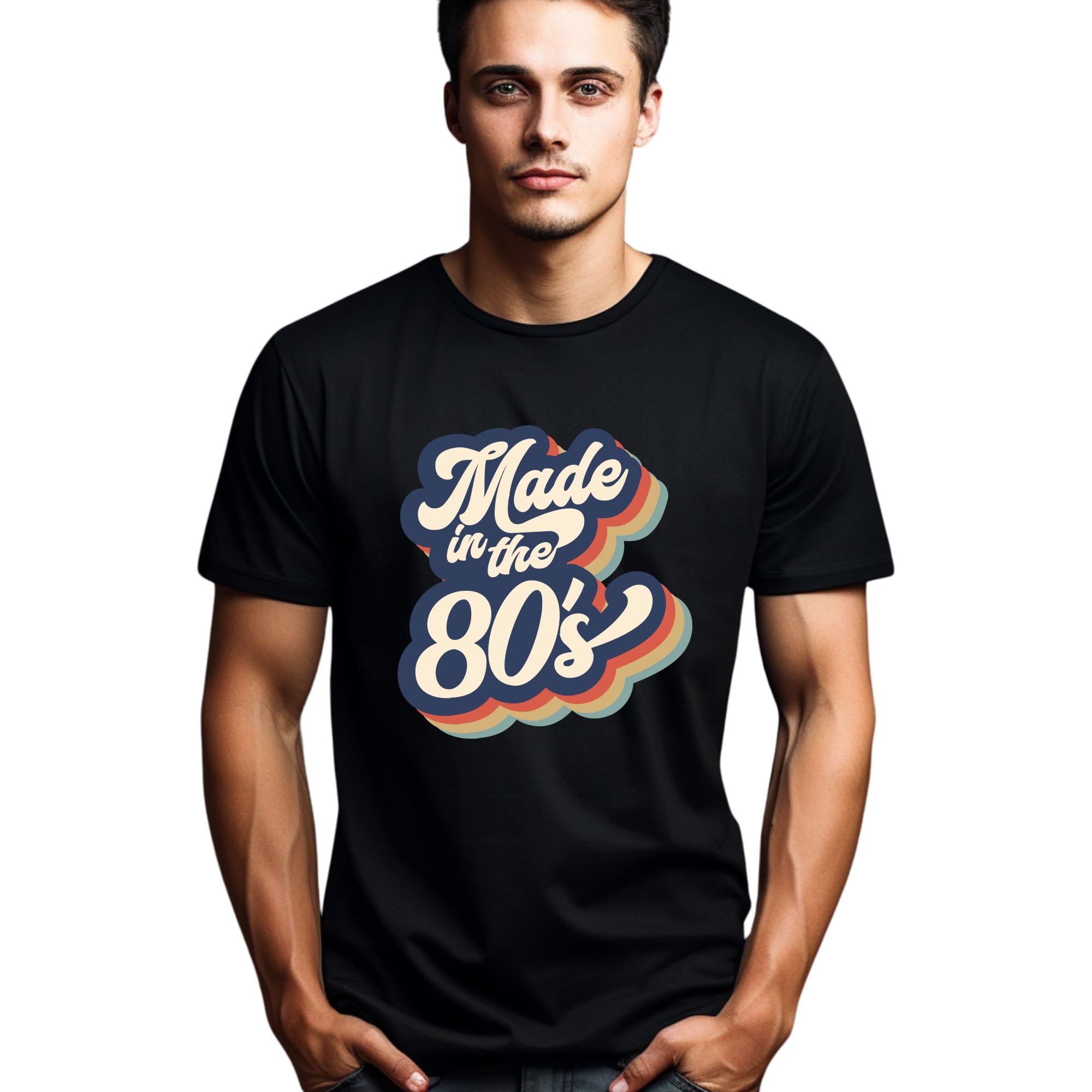 Seek Buy LoveVintage Style Made in The 80's Retro T-Shirt, Classic Eighties Party Tee, Nostalgic Birthday Gift, Soft Cotton Unisex Shirt