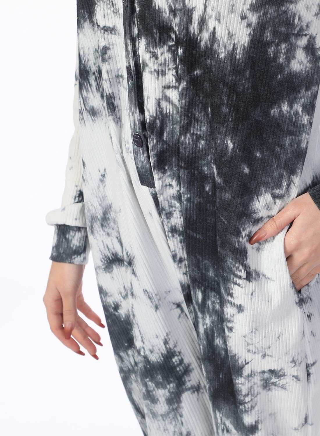 Lifeye Womens Onesie Pajamas Tie-Dye Cotton Romper Thermal Sleepwear Long Sleeve Jumpsuit Homewear Nightwear with Pockets - Image 5