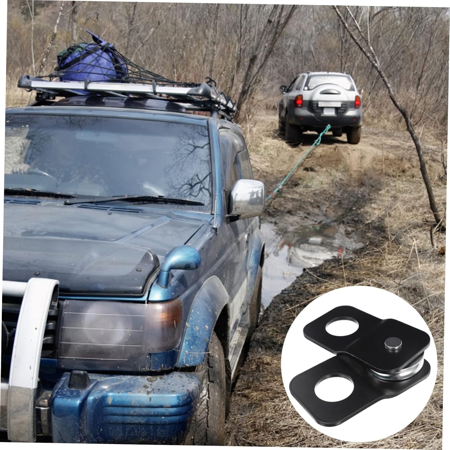 PRETYZOOM Towing Pulley Block for Winch Durable Snatch Block for Utv and Off-Road Recovery Reduces Winch Load Prevents Motor Overheat Emergency Vehicle Rescue Accessory