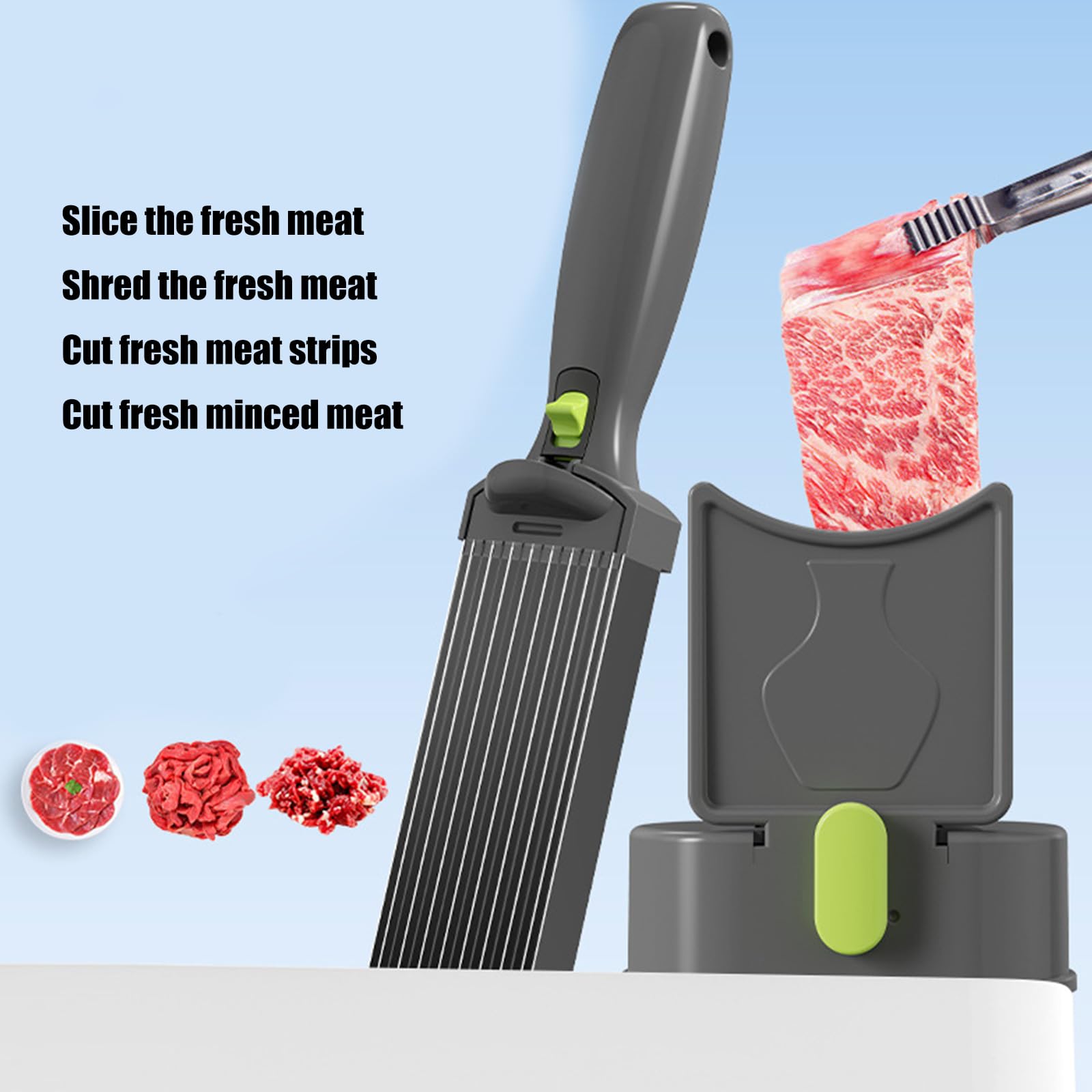 Trancheuse à viande inoxydable épaisseur réglable couperet