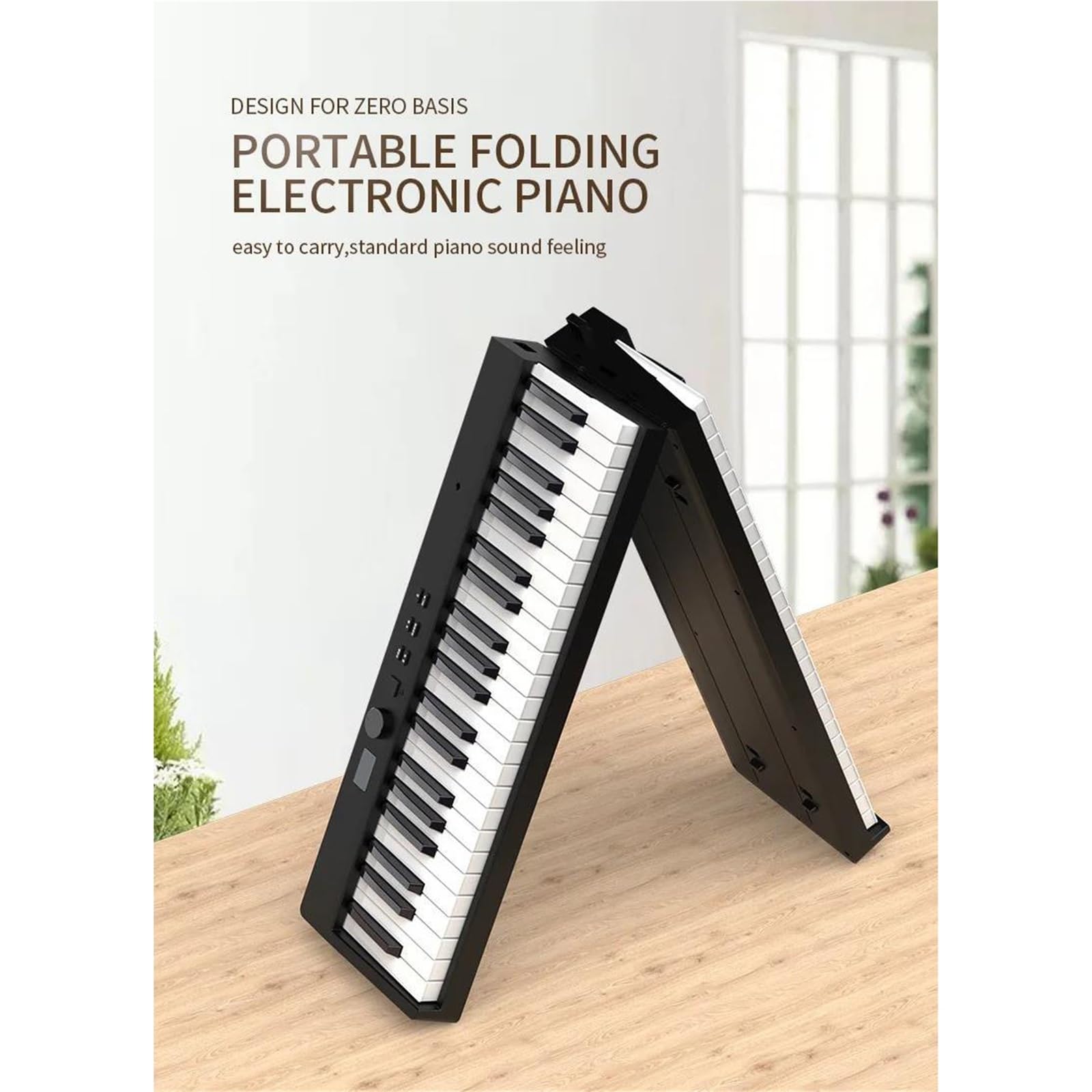 Pianino Elektroniczne Składany 88 Klawiszowy Elektroniczny Kontroler Pianina Dla Dorosłych Klawiatura Muzyczna Profesjonalna Przenośna(Type3)