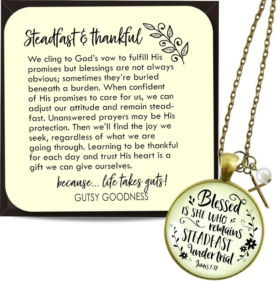 Gutsy Goodness Hope Words Necklaces Handmade Encouragement Message Jewelry Pendants