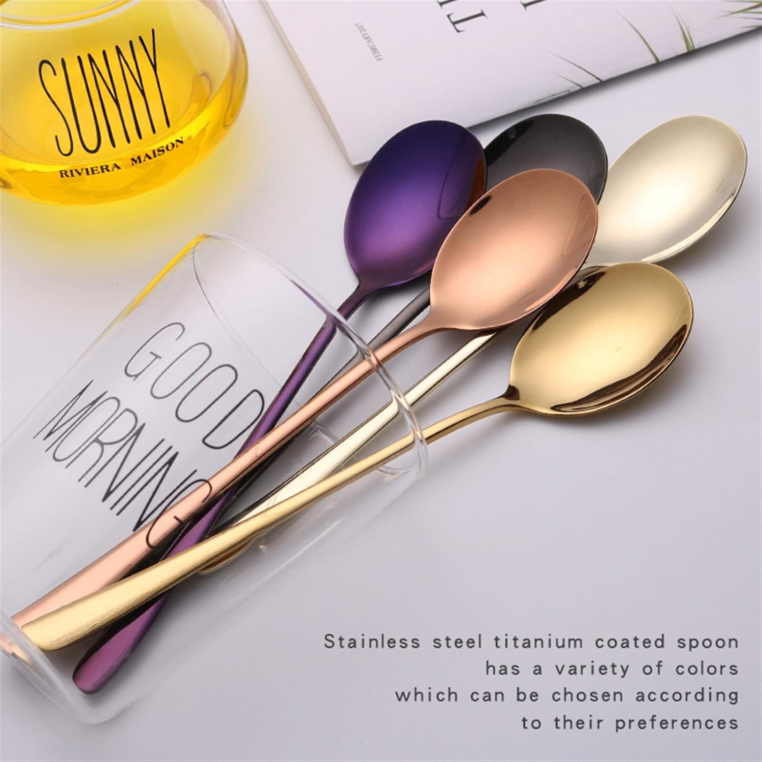 大さじ スプーンステンレス鋼ホームクリエイティブ大型お玉スプーンかわいい大人のディナーメイン食事スプーン サービングスプーン (Co