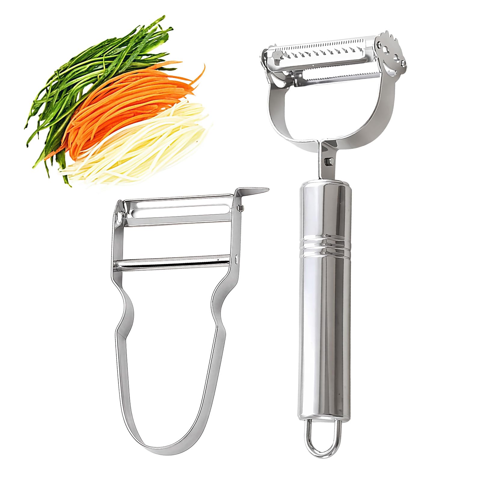 ZZM Fruit and Vegetable Peeler, Stainless Steel, Stainless Steel Peeler.