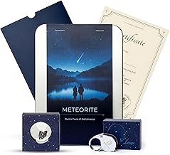 Meteorite Gift Box - Real Meteorite (Space Rock) with Certificate, Magnifying Glass and Display Case, Shooting Star Gift and Astro Collector's Piece for Kids and Adults