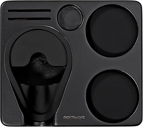 Miniatura 3 de Normcore Estación de apisonamiento compacta  Base de estación de manipulación negra espresso  Soporte de manipulación de roble negro americano