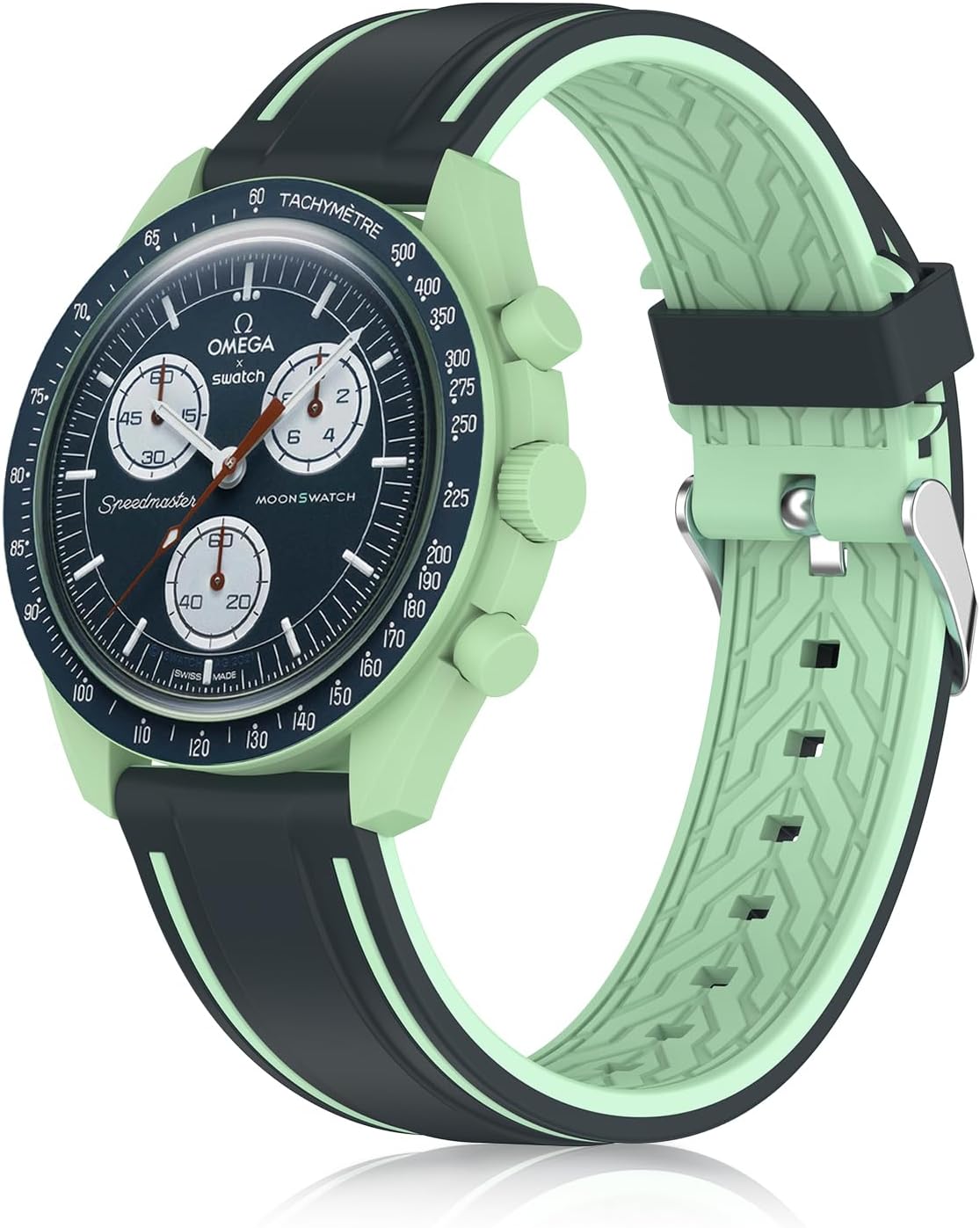 Silicone Band Compatible with Moonswatch,Soft Waterproof Quick Release Rubber 20mm Replacement Watchband for Omega X Swatch Moonswatch Speedmaster/Rolex/SEIKO for Women Men.