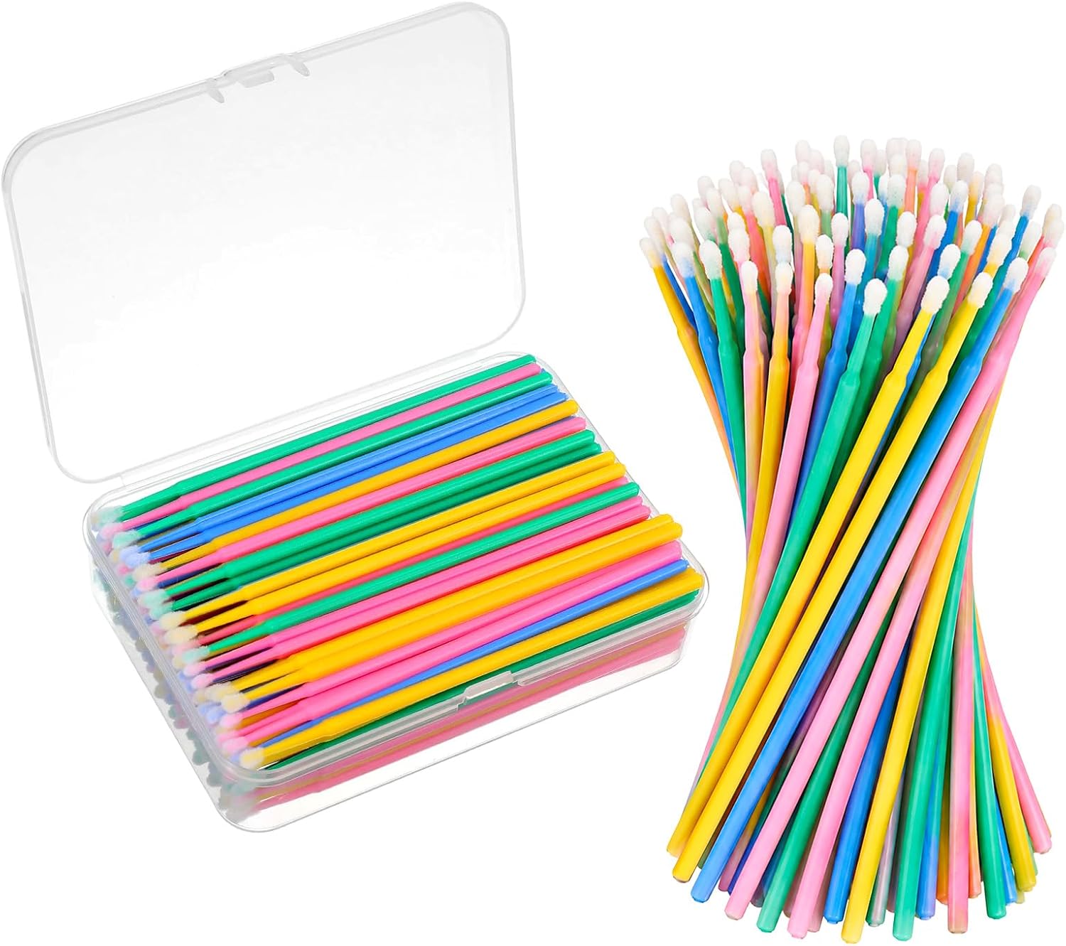 Touch Up Paint Brushes for Automotive Paint Chip Repair Disposable Micro Applicators, 200pcs, 4 Color