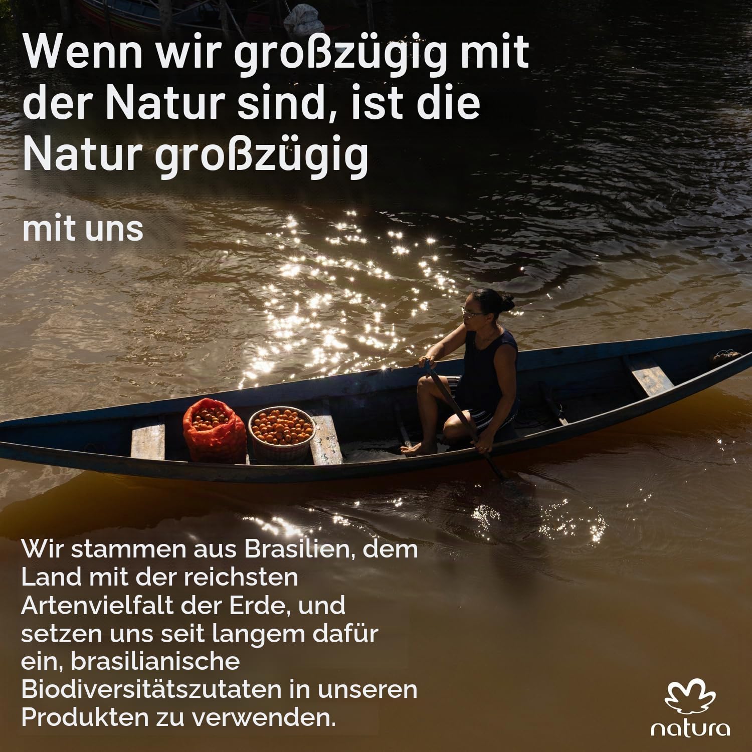 NATURA - Ekos Castanha Handcreme - Nährend & intensiv feuchtigkeitsspendend - Für trockene, geschädigte und rissige Hände - Zieht schnell ein - 100% vegan - Cruelty Free - 75 g Tube