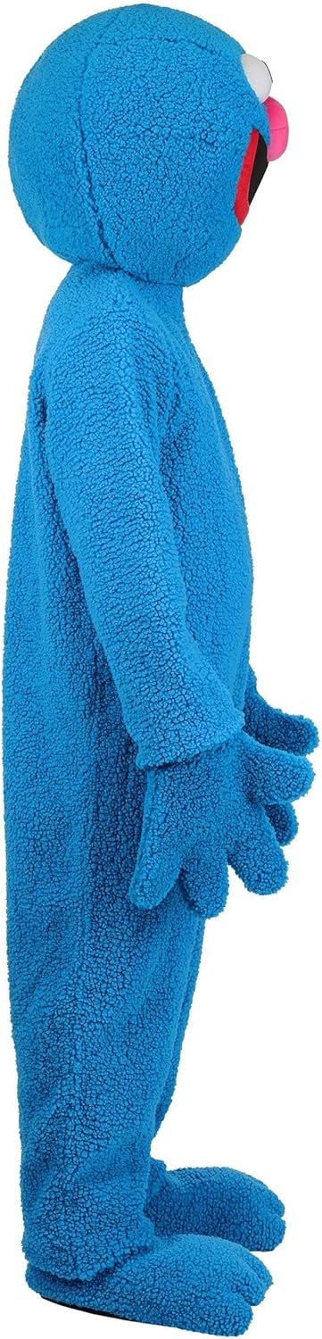 Adult Sesame Street Grover Costume | Jumpsuit with Headpiece, Gloves and Shoe Covers for Halloween, Events - Image 5
