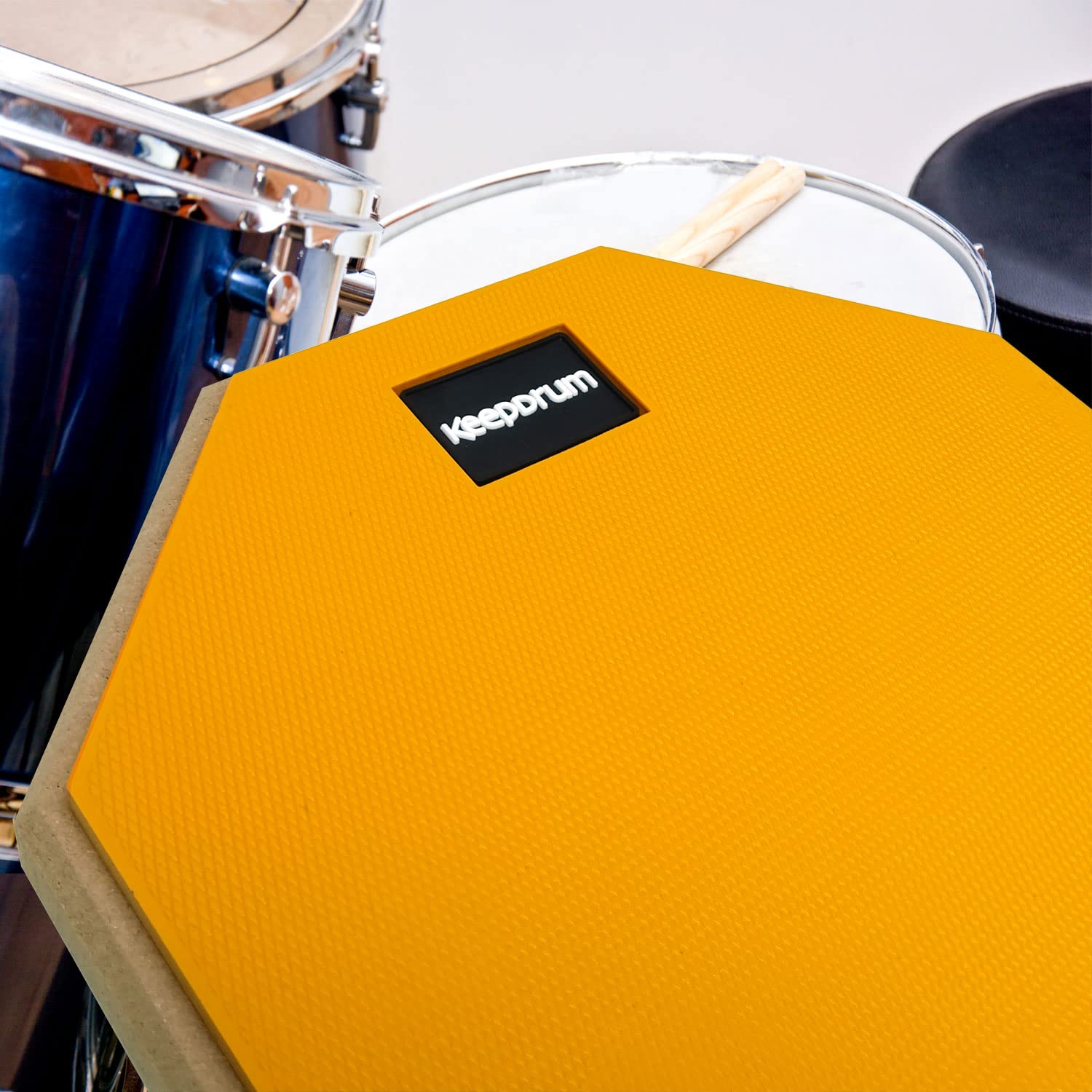 keepdrum DPOR8 Übungspad Practice Pad Orange 8 Zoll + Pad-Stativ