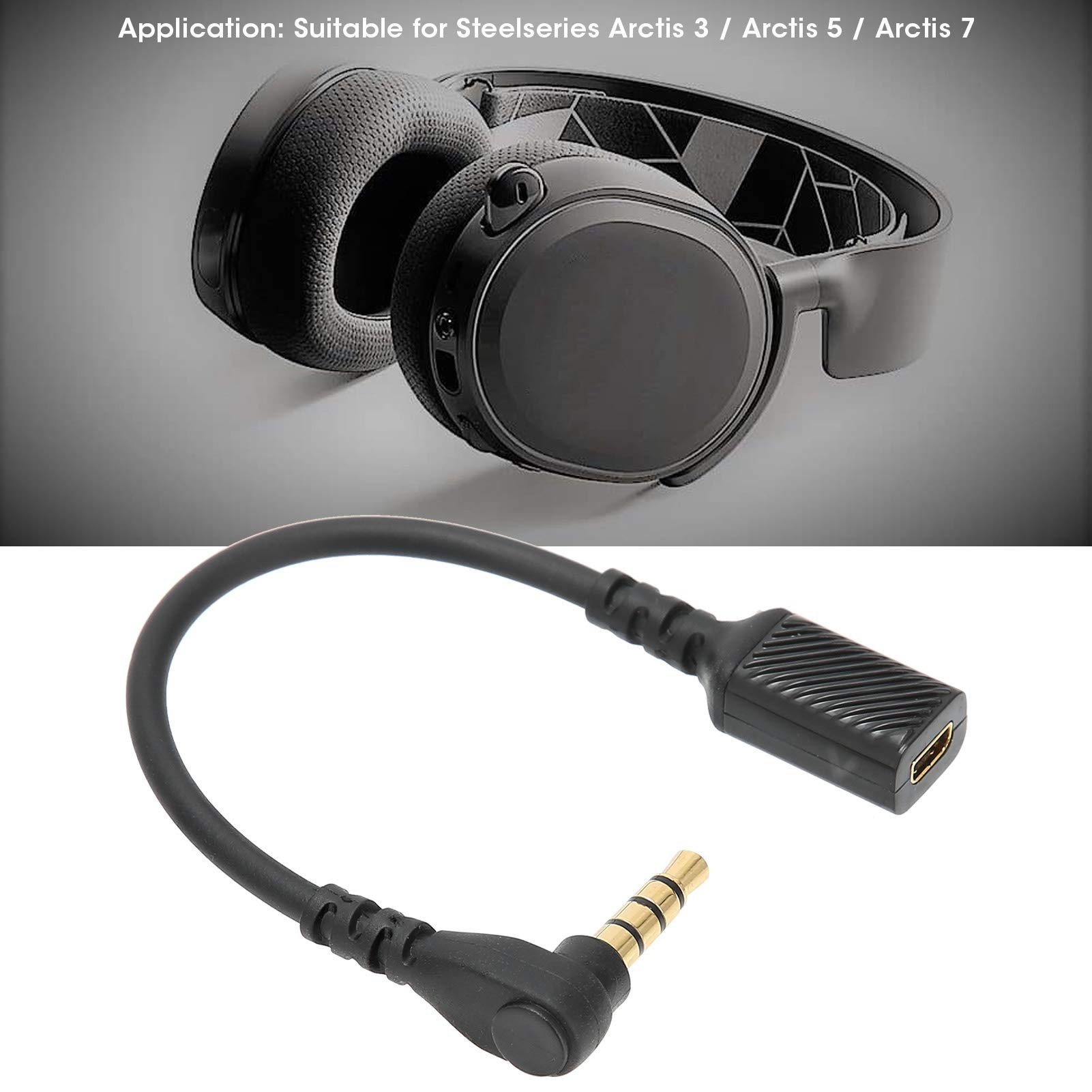 Topiky Adaptateur de câble Audio pour Casque de 12 cm / 4,7 Pouces de Longueur Bonne conductivité pour Arctis 3/5/7