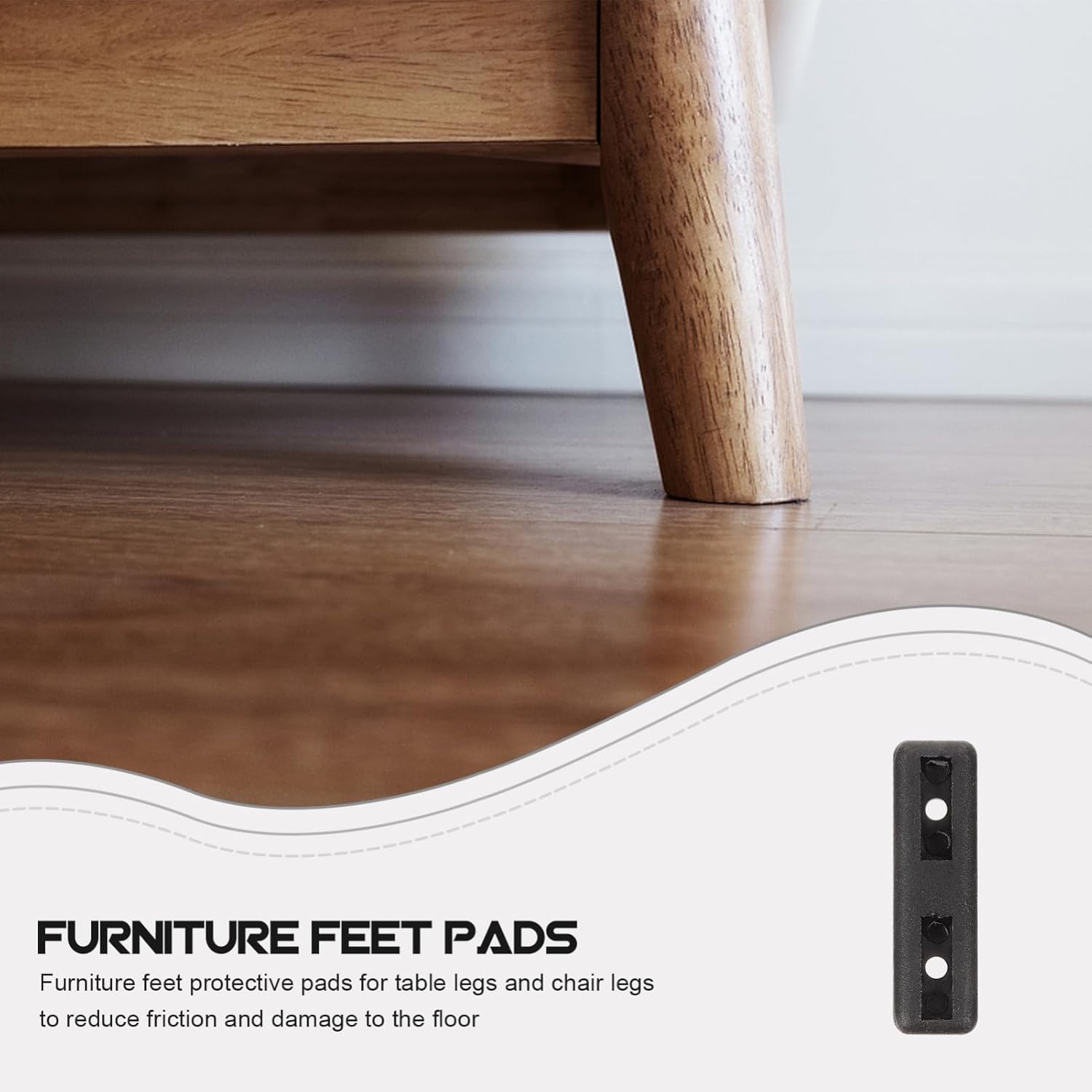 200Pcs Rectangular Slip Furniture Pads Chair Leg Protectors for Scratch Resistance and Soundproofing Easy Installation for Tables and Desks