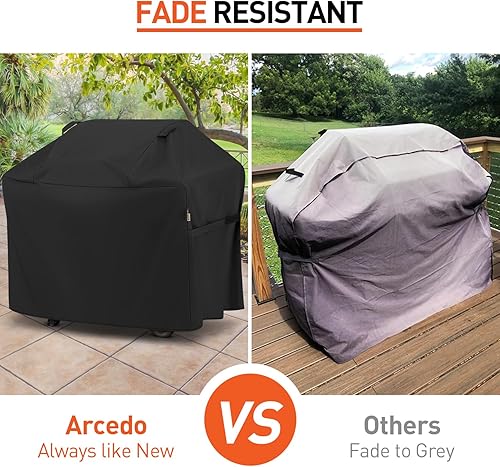 Miniatura 4 de Arcedo Funda para parrilla de barbacoa de 53 pulgadas, resistente al agua, para exteriores, resistente a la decoloración, duradera y cómoda,