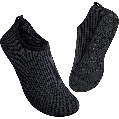 Metog Men Women Water Shoes Quick-Dry Aqua Socks Barefoot Slip-on for Beach Swim Sport Surf Yoga Exercise