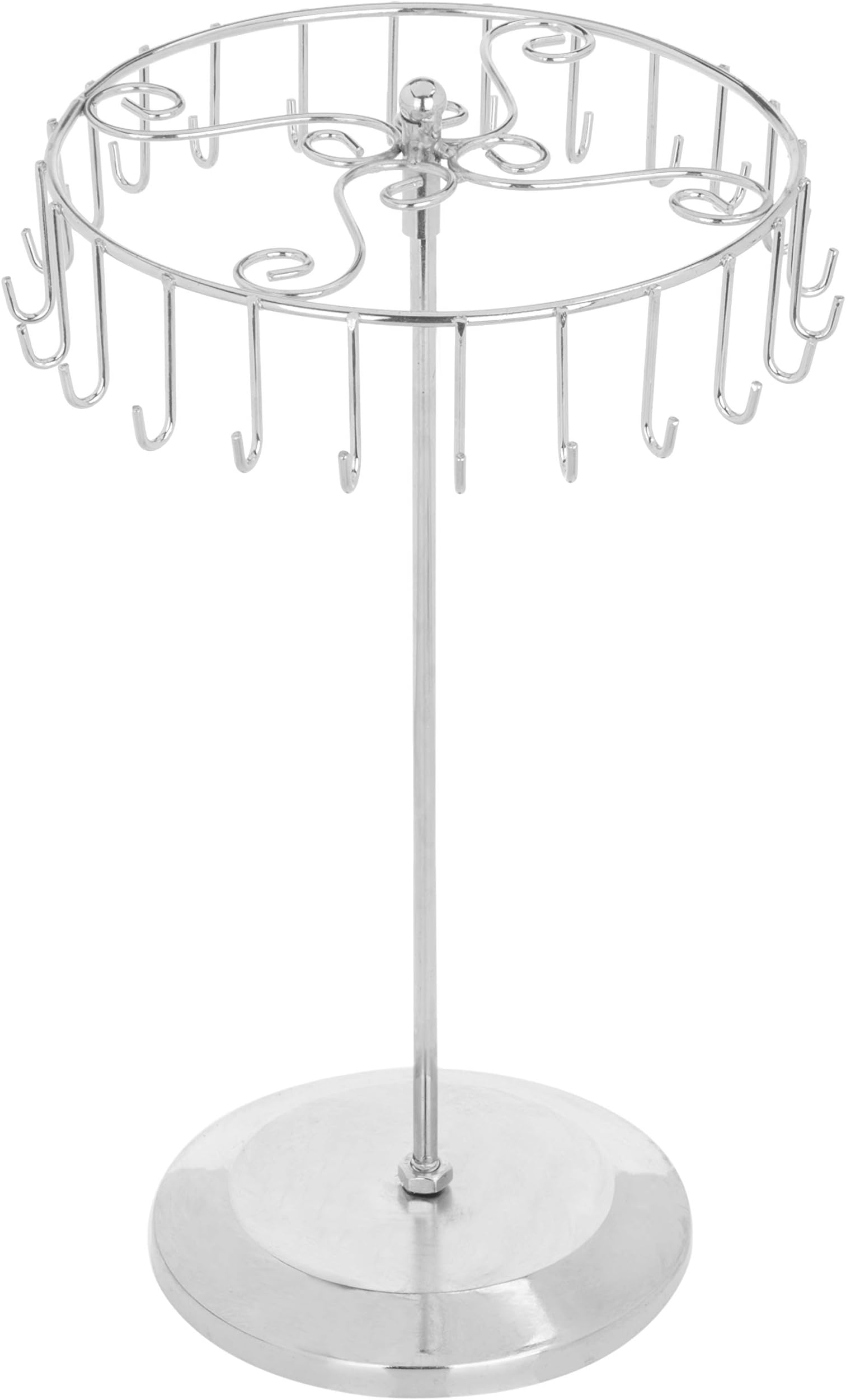 MyGift Vintage White Metal Necklace and Bracelet Organizer