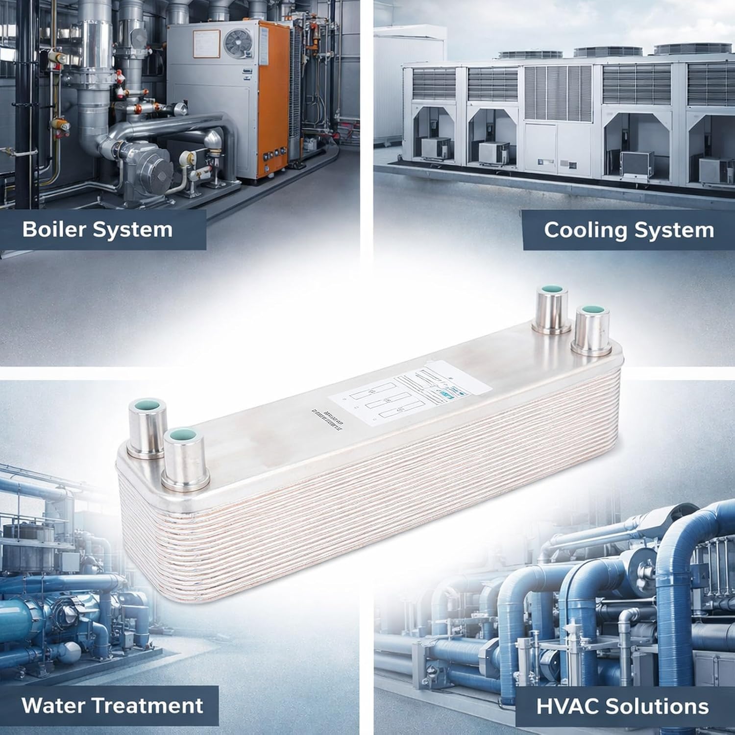 Plate Heat Exchanger Stainless Steel Brazed 4.5MPa Wort Chiller for Beer Water Laboratory - Durable Copper Brazing, Compact Design, Efficient Cooling for Homebrew