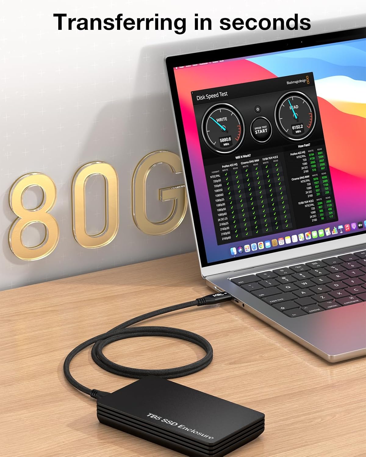 RIITOP 80Gbps USB C for Thunderbolt 5 Cable [3.3FT], Short USB-C to C Monitor Cord up to 8K@60Hz Video 240W PD Lightning-Fast Charging Compatible with Thunderbolt 4/3/USB4 V2 for Docking eGPU