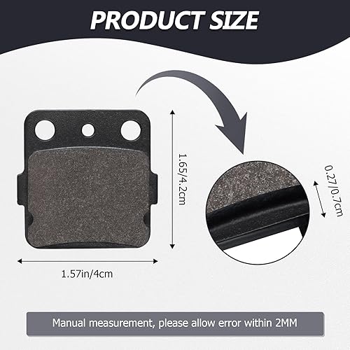 Miniatura 3 de 400EX Banshee 350 Pastillas de freno para Honda TRX400EX TRX 400EX 1999-2009, TRX300EX TRX 300EX 1993-2009, para Yamaha Banshee YFZ350 YFZ 350