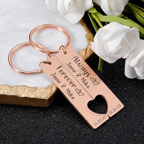 Miniatura 5 de Aizza Beata Regalos del día de San Valentín para él, llaveros personalizados para pareja, novio, marido, llavero para aniversario