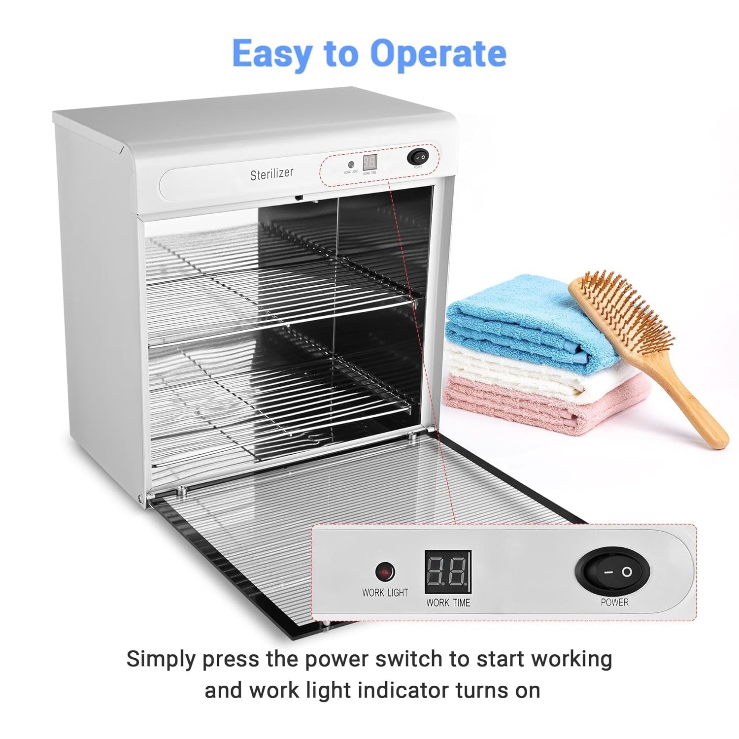 Nail Tool Cleaning Machine 16 L Capacity Electric Towel Cabinet Cleaner Cabinet Salon Tools Cleaning Box