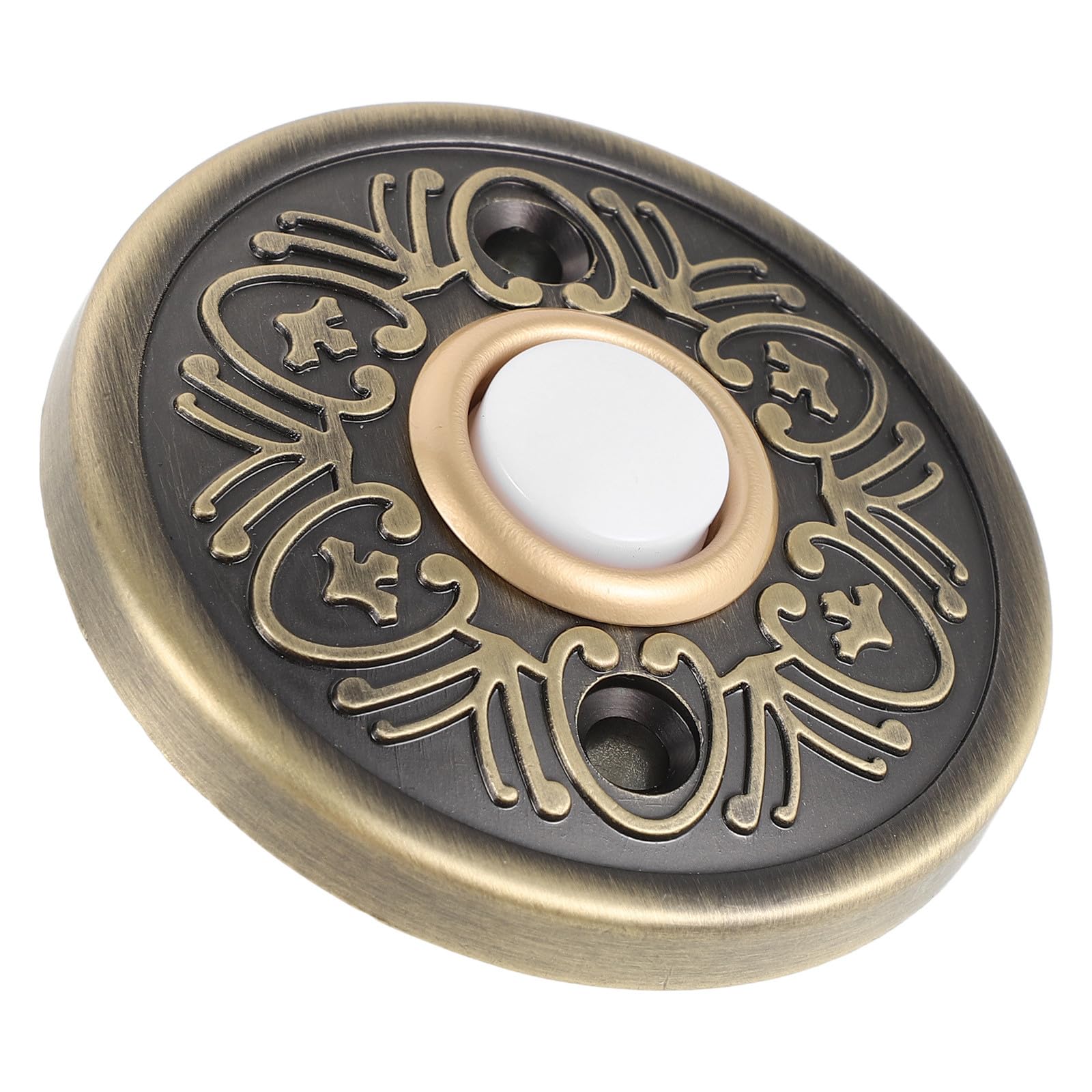Timbre retro redondo de aleación de zinc Beaupretty con luz para puerta rústica