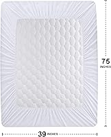 Vista 4 de Utopia Bedding Waterproof Mattress Protector, Twin Mattress Pad, Quilted Fitted Cover Stretches up to 16 Inches Deep (White)
