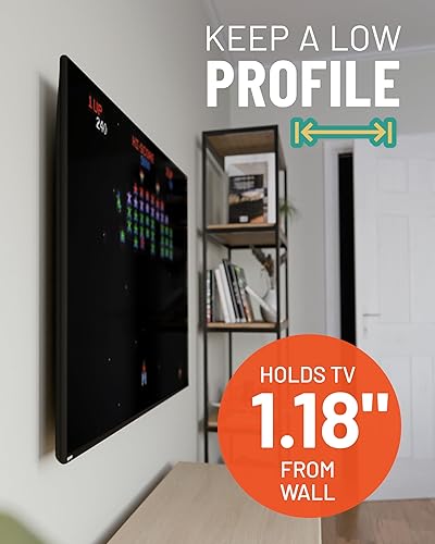 Miniatura 4 de ECHOGEAR Soporte fijo de pared para TV de 46 a 98 pulgadas de hasta 150 libras - Soporte universal XL para TV mantiene un perfil bajo de 1.18
