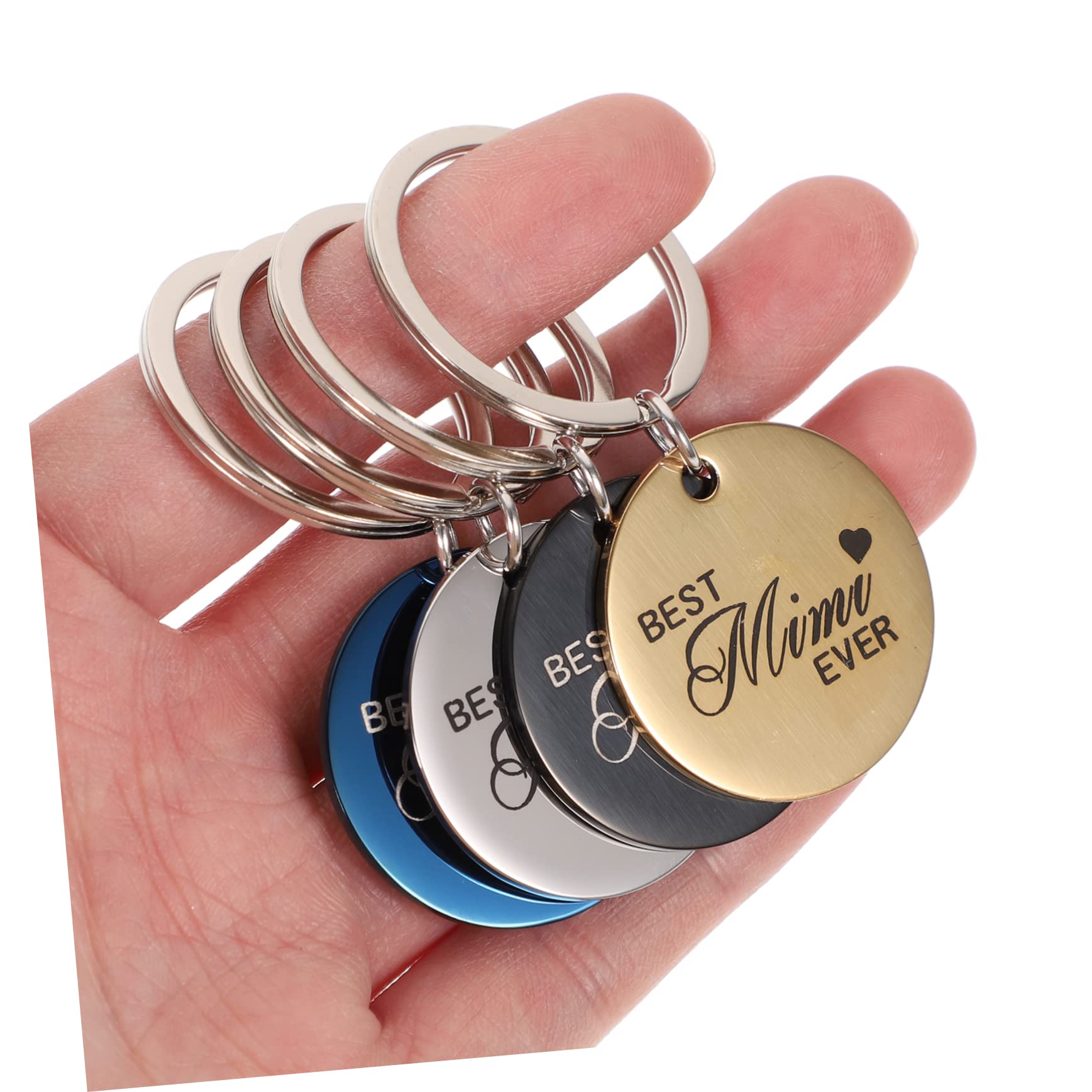 POPETPOP 12 Pièces Étiquettes Cadeaux D'Identification Pour Animaux De Compagnie Pour Cadeaux Porte-Clés Étiquettes Métalliques Étiquettes De Chien Personnalisées Étiquettes Rondes Pour
