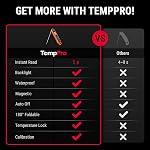 TempPro Digital Instant Read Meat Thermometer for Grilling Waterproof Kitchen Food Thermometer with Calibration Backlight Baking Bread Candy Thermometer Cooking Tools Utensils (Previously ThermoPro)