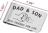 Vista 5 de Emideary Money Clip for Men, Stainless Steel Front Pocket Wallet