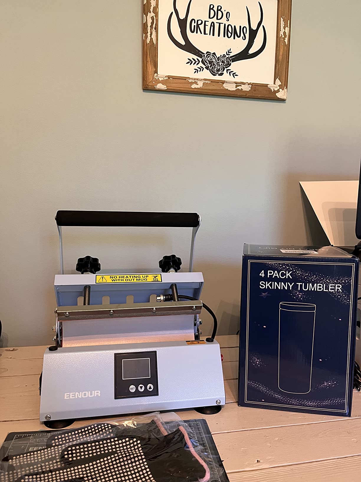 50/mo Finance EENOUR Tumbler Mug Heat Press Double Station for 11oz