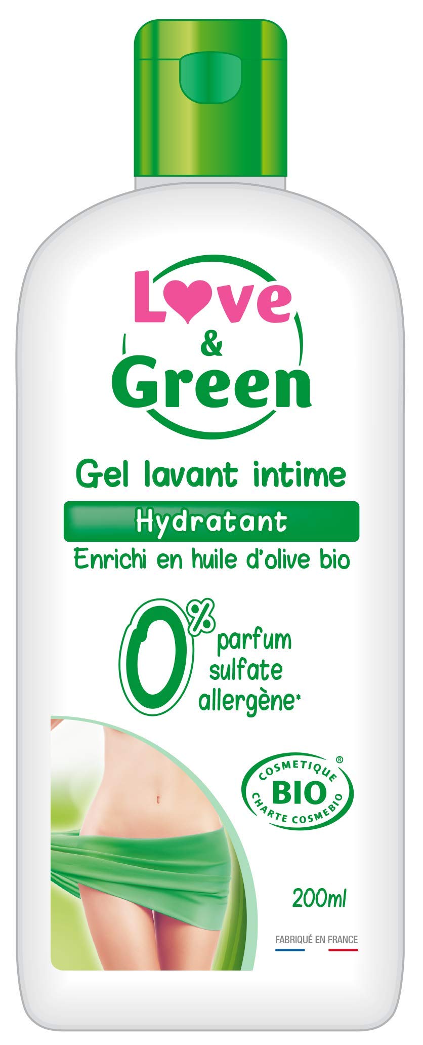 Organic Intimate Moisturising Washing Gel 200 ml - Made in France