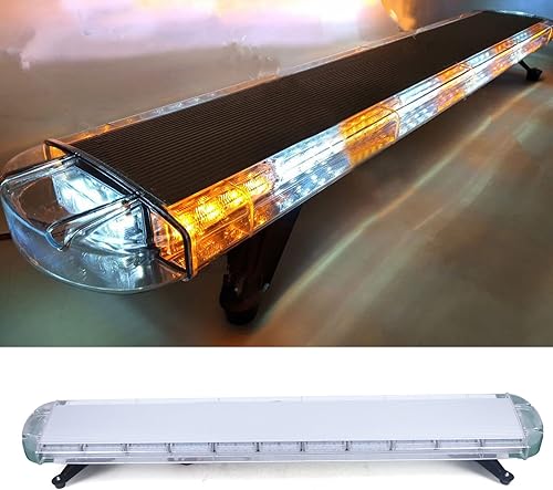 Barra de luces estroboscópicas de emergencia de 51 pulgadas con 96 luces LED de advertencia para vehículos, seguridad, quitanieves, remolcadores,