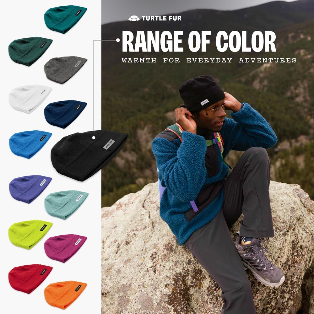 Turtle Fur Fleece Winter Beanie for Men and Women - Soft, Stretchy, Breathable Winter Hat that Won't Overheat Under Helmet