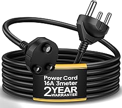 FEDUS 16Amp 3000W 3 Meter Heavy Duty Male to Female 3 Pin 16AMPS Power Extension Cord Wire 16A 16AWG Long Indoor Outdoor Power Extension Electrical Extender Power Cable for appliances Electronics Tool