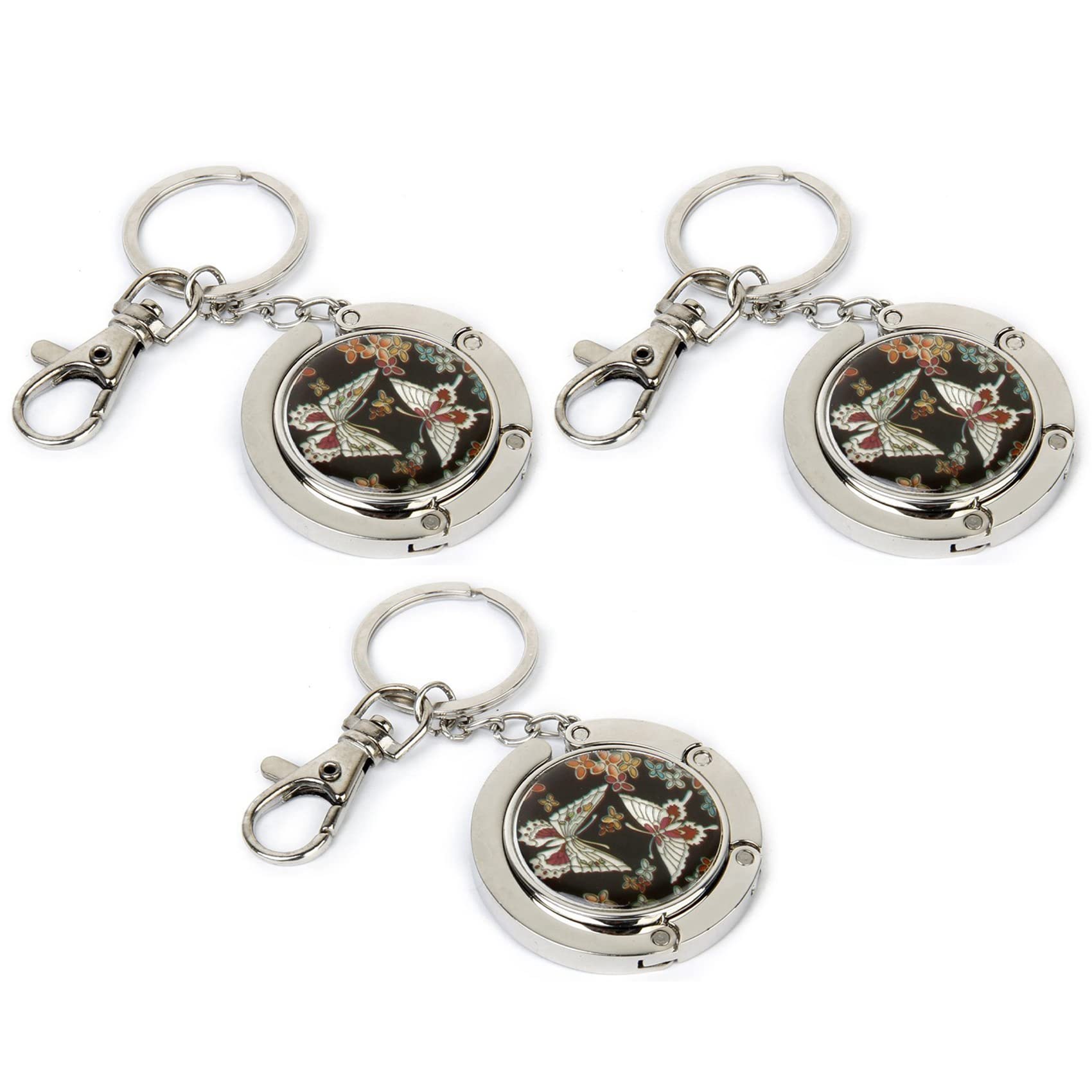 Hndhbfgrt 3X Bag Holder Bag Hangers Bag Hook Butterfly Model with Keychain