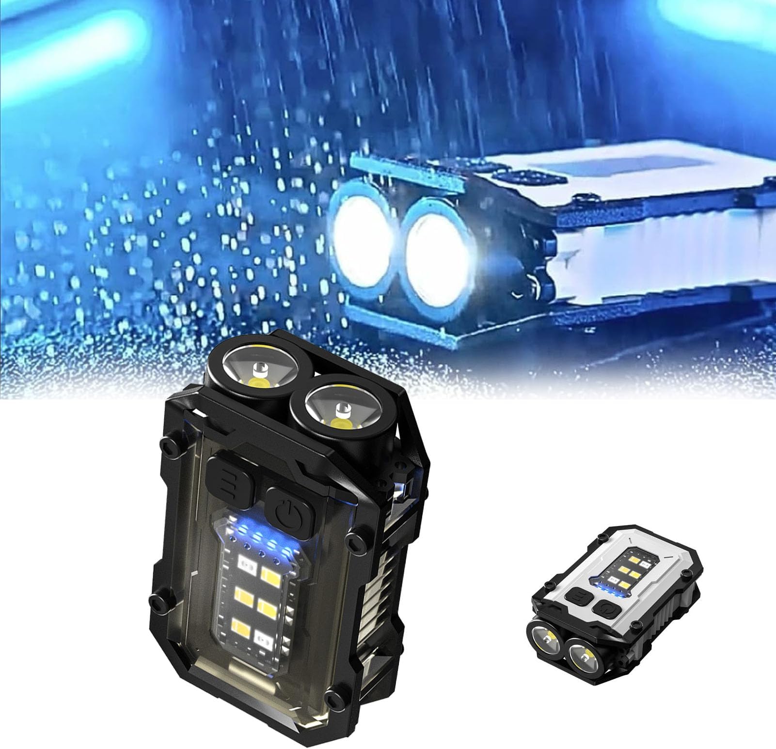 Mini Powerful Flashlight XGPNew version 1200LM+, Mini Keychain Powerful Flashlight,Multi Rechargeable Keychain Flashlight,Waterproof Led Flash Light (black)