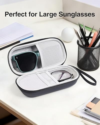 Miniatura 6 de Luxtude Funda para lentes de contacto, gafas y estuche de contacto 2 en 1, carcasa rígida para contactos de viaje con espejo, fundas dobles para