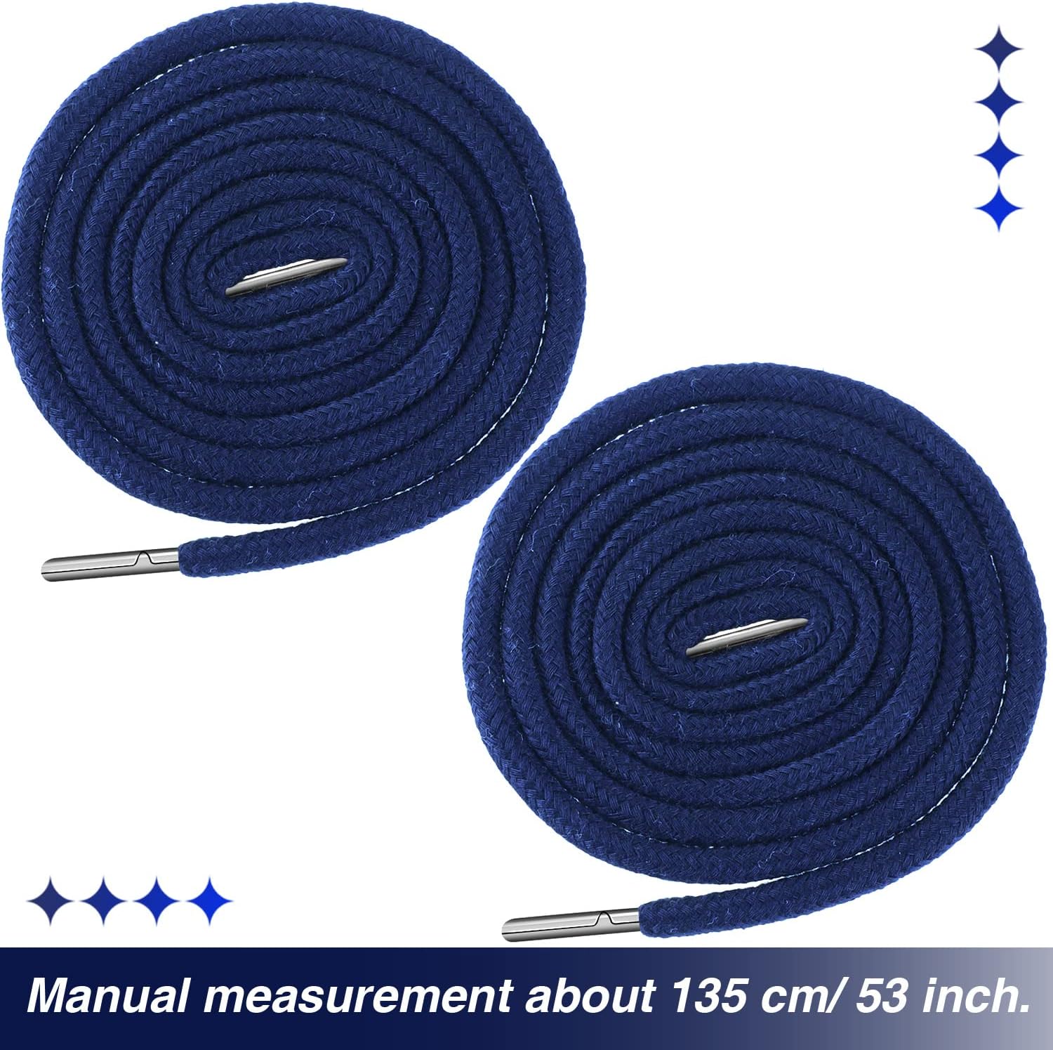 Drawstring Cords Replacement Drawstrings with Easy Threader for Sweatpants Shorts Pants Jackets Coats (Navy Blue)