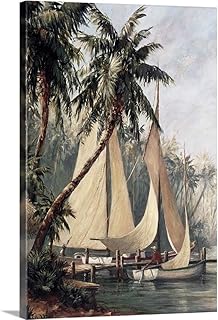 CANVAS ON DEMAND Rum Cay Canvas Wall Art Print, Home Decor, Nature Artwork, 16" x24in