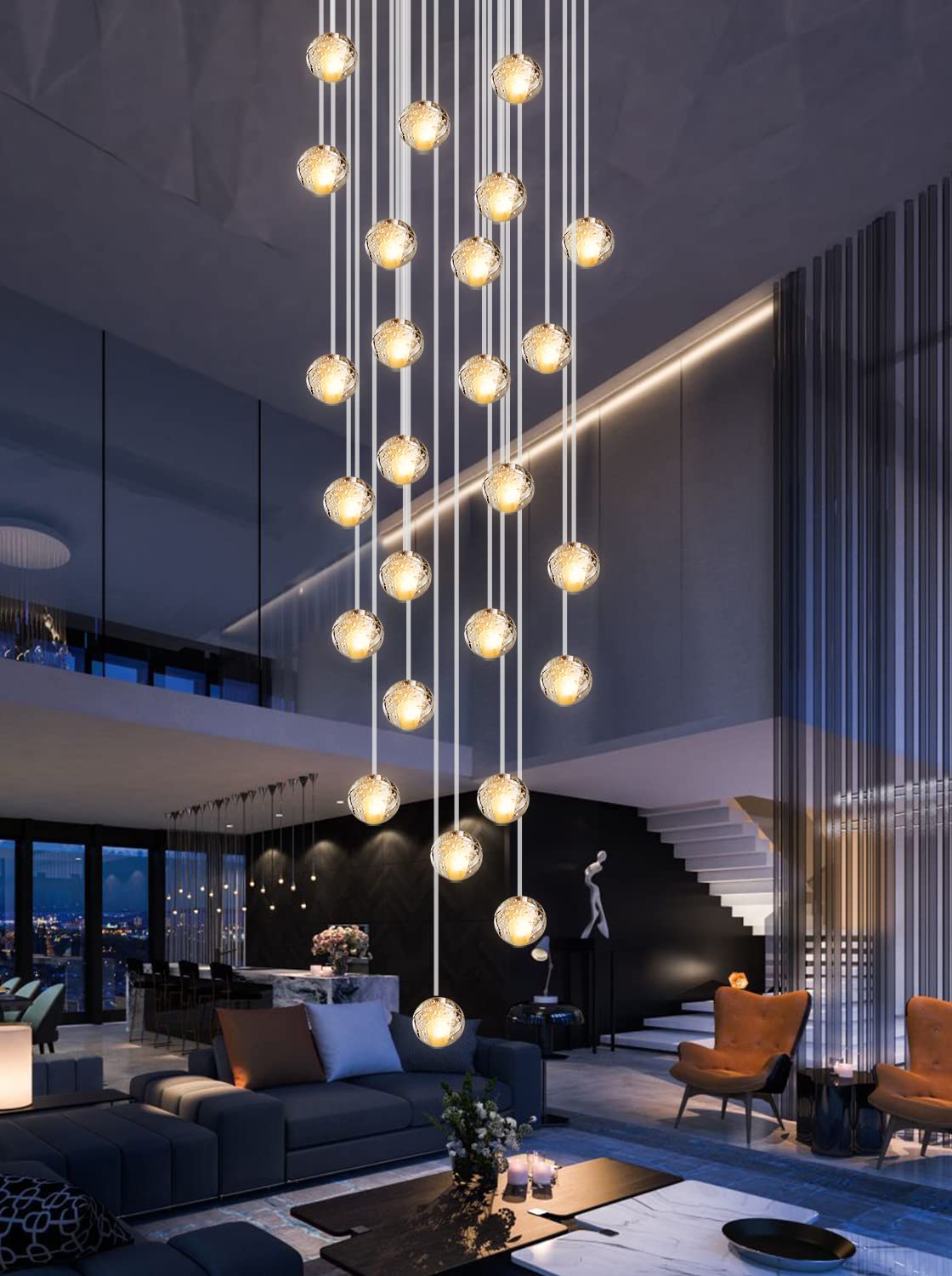 LED Pendelleuchte Kristall – Dimmbar, Höhenverstellbar Bis 100 Cm, Mit Fernbedienung Für Esszimmer & Wohnzimmer
