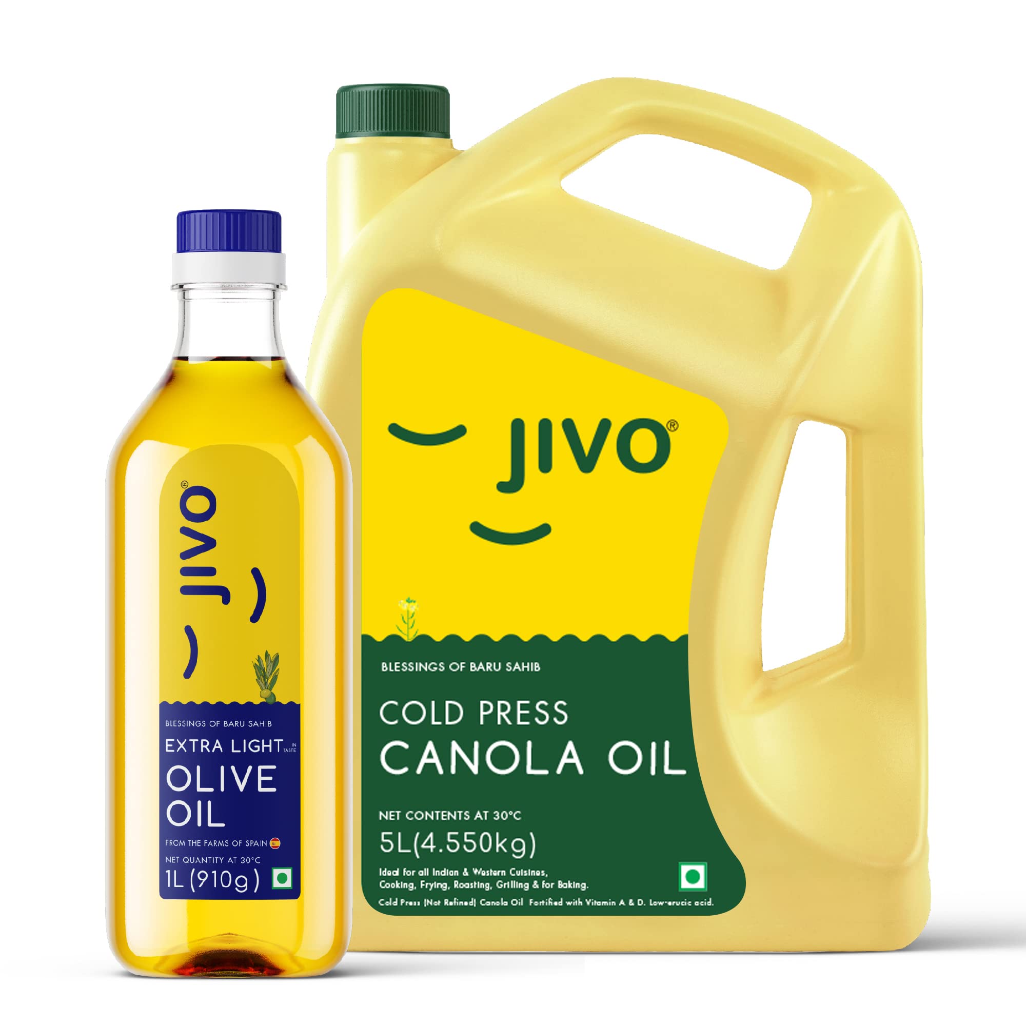 Jivo Canola Cold Press Edible Oil 5 Litre with Jivo Extra Light Olive Oil 1 Litre | Healthy Cooking Oil for Daily Use | Ideal for Roasting, Frying, Baking All Types of Cuisines | Pack of 6 Litres (B08ZNM3KJK) Amazon Price History, Amazon Price Tracker