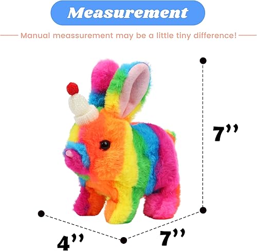 Miniatura 25 de Hopearl - Juguete electrónico interactivo de peluche, mascota con sonidos y movimientos, regalo jirafa animada que camina y mueve la cola