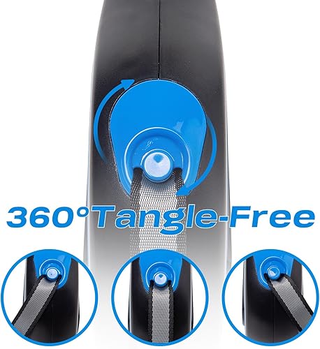 Miniatura 4 de PINA Correa retráctil para perro, correa de perro de 26 pies para perros pequeños, medianos y grandes de hasta 110 libras, cinta de nailon