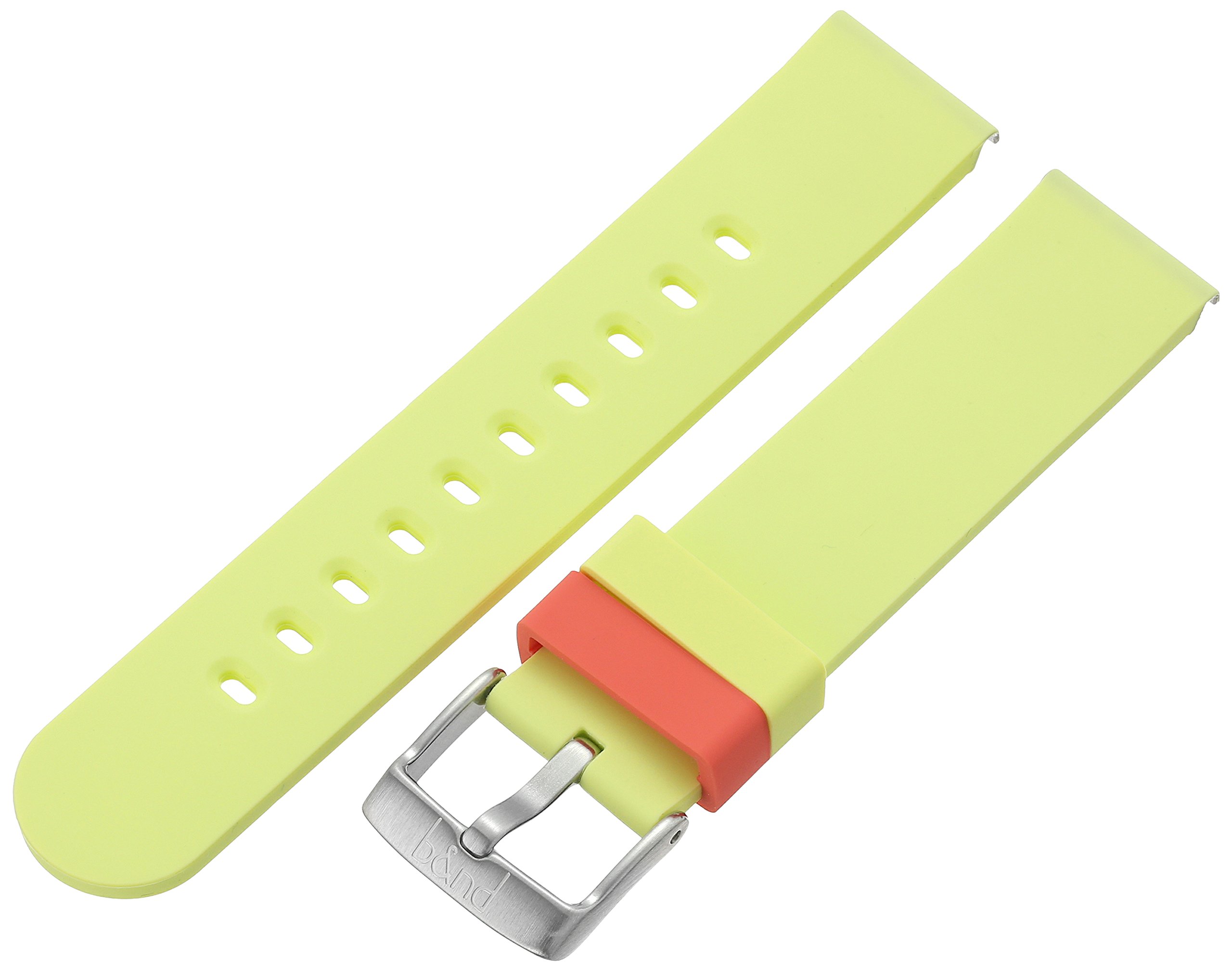 Bracelet montre 20mm silicone jaune Hadley Roma pour remplacer usé