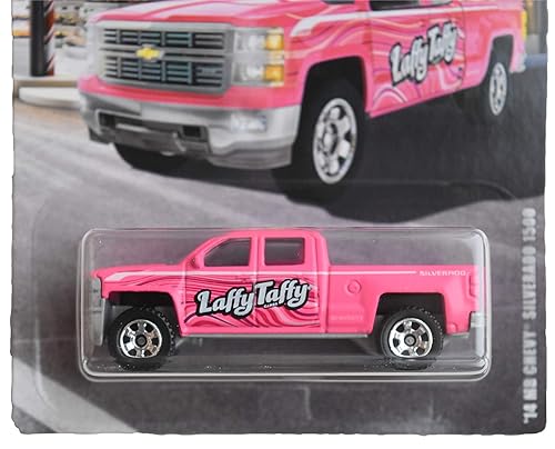 Miniatura 2 de Matchbox Molde a presión con temática de caramelo (Chevy Silverado 1500 de 14 MB, rosa)